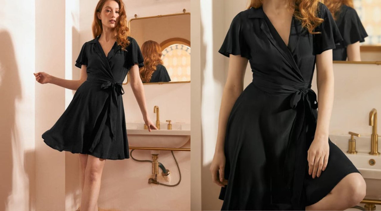Black Wrap Dress